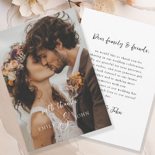 Cartão De Agradecimento Moderno, Ampersand, Fonte de Escrita Manual, 1 Fot