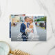 Cartão De Agradecimento Moderno Caligrafia 2 Fotografia Casamento Noivo (Frente/Verso In Situ)