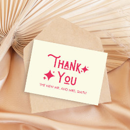 Cartão De Agradecimento Moderno Casual Nada Rico Apenas Adora Casamento