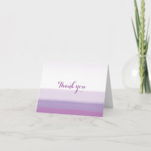 Cartão de Agradecimento Moderno de Aquarela Roxo L