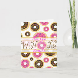 Cartão de Agradecimento Moderno de Donuts com Gran