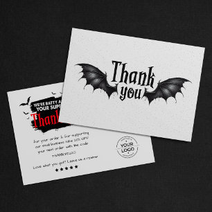 Cartão de Agradecimento Moderno de Halloween com Q