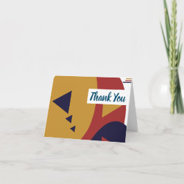 Cartão De Agradecimento Moderno Obrigado Formas de Abstrato Orgânico