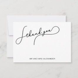 Cartão De Agradecimento Moderno Script Bonito e Pontos de Faux Dourado Obr