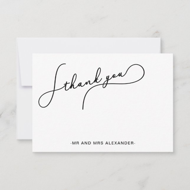 Cartão De Agradecimento Moderno Script Bonito e Pontos de Faux Dourado Obr (Frente)