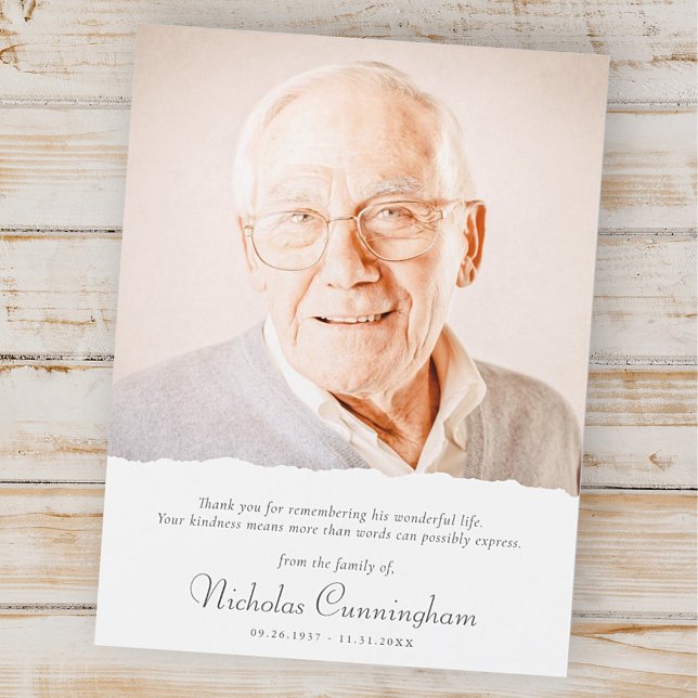 Cartão de Agradecimento Moderno Simples Elegante C (Criador carregado)