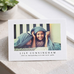 Cartão De Agradecimento Moderno Simples Personalizado Foto Agradecimentos