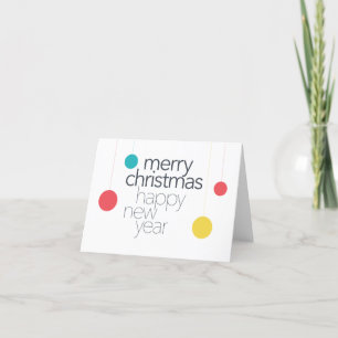 Cartão De Agradecimento Moderno, simples, vibrante, divertido "Feliz Natal