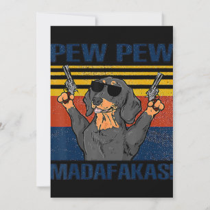 Cartão De Agradecimento Modos Dachshund Pew Vintage