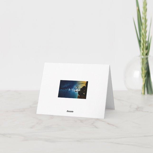 Cartão De Agradecimento Moinhos de vento e estrelas (Verso)