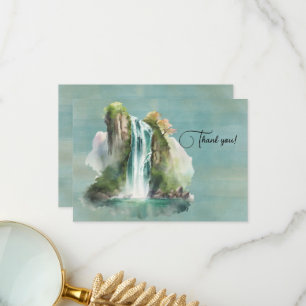Cartão De Agradecimento Mola de Aquarela