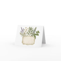 Moldura Botânica em Aquarela com Elementos Culinár