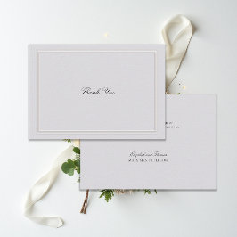 Cartão De Agradecimento Moldura Clássica Moderna Formal Ivory Casamento