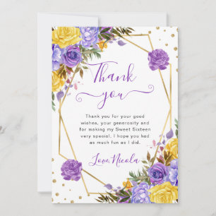 Cartão De Agradecimento Moldura de Flores de Primavera em Aquarela Boho Do
