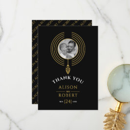 Cartão De Agradecimento Moldura inspirada pela joia com foto