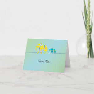 Cartão De Agradecimento Mom and Me Blue Elephant Baby Shower Thank You