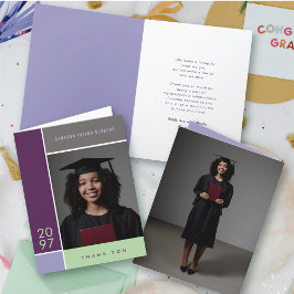 Cartão De Agradecimento Mondrian Simple Color Blocks Graduação Foto