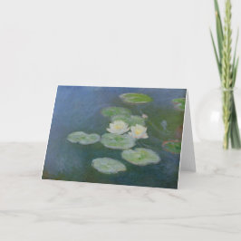 Cartão De Agradecimento monet water-lily-efeito-noite-1899 flores