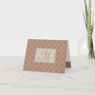 Cartão De Agradecimento Monograma Notecard