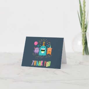 Cartão De Agradecimento MONSTER MASH BIRTHDAY thank you card