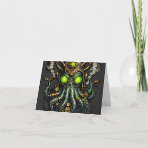 Cartão De Agradecimento monstro Steampunk Cthulhu
