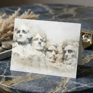 Cartão De Agradecimento Monte Rushmore aquarela
