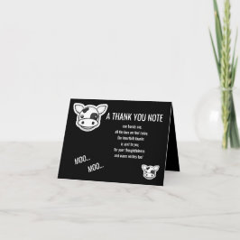 Cartão De Agradecimento Moo Cow Obrigado