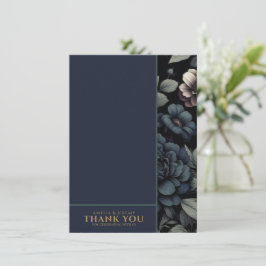 Cartão De Agradecimento Moody Blue Floral