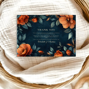 Cartão De Agradecimento Moody Floral Gothic