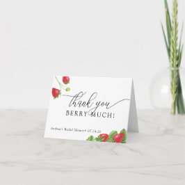 Cartão De Agradecimento Morango | Bagas Doces 