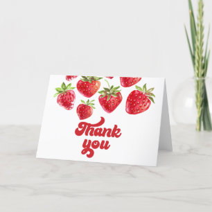 Cartão De Agradecimento Morango Muito Obrigado Fruta