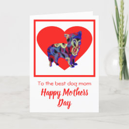 Cartão De Agradecimento Morkie Silhouette Dog Red Heart Day Card