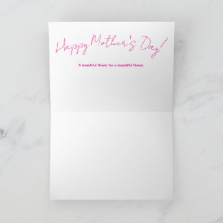 Cartão De Agradecimento Mother's Day Greeting Card Julia Rose Peony
