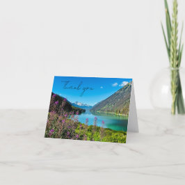 Cartão De Agradecimento Mountain Lake Photography Folded Thank You Card
