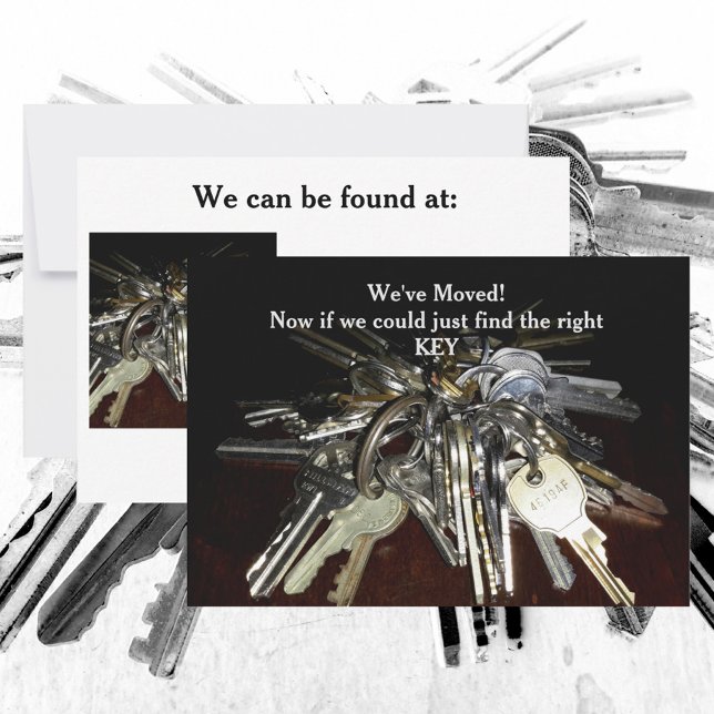 Cartão De Agradecimento Movimentamos Chaves Simples Humorosas (Criador carregado)