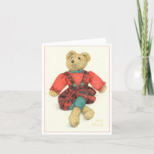 Cartão De Agradecimento MR BEAR Notecard de Natal