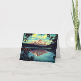 Cartão De Agradecimento Mt. Hood, Oregon Crystal Clear Lost Lake