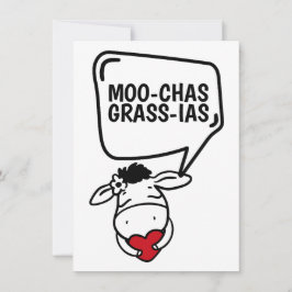 Cartão De Agradecimento Muchas Gracias Cow Pareciam Muitos Obrigados Engra