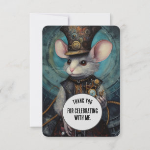 Cartão De Agradecimento Muffin Obrigado Costume De Animais Vapor