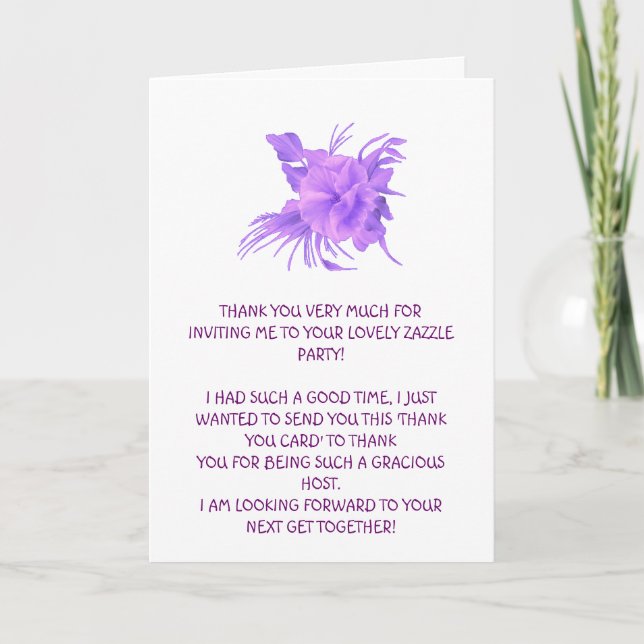 Cartão De Agradecimento Muito obrigado. (Frente)