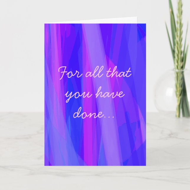 Cartão De Agradecimento Muito obrigado (Frente)