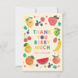 Cartão De Agradecimento Muito Obrigado, Doce Fruta Primeiro