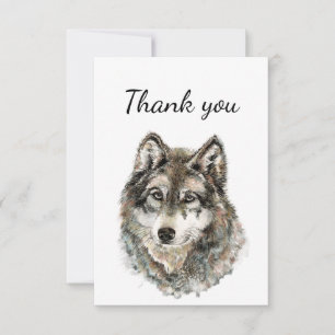 Cartão De Agradecimento Muito Obrigado, Wolf Wolf Wolves Animal Nature art