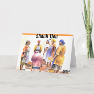 Cartão De Agradecimento mulher africana 2, Obrigado