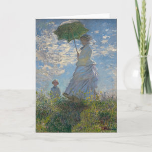 Cartão De Agradecimento Mulher com Parasol - Madame Monet e seu filho
