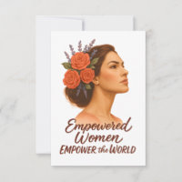 Mulher empoderada com floral