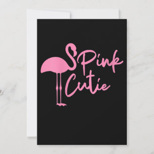 Cartão De Agradecimento Mulher Gelada Rosa Flamingo  Fita rosa  Flamingo