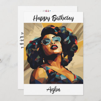 Cartão De Agradecimento Mulher Negra: Artista Cubista