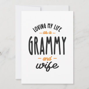 Cartão De Agradecimento Mulheres Amando Minha Vida Como Um Grammy E Esposa