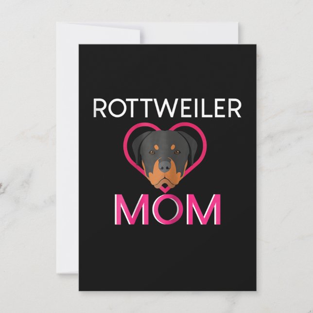 Cartão De Agradecimento Mulheres Rottweiler Mãe (Frente)